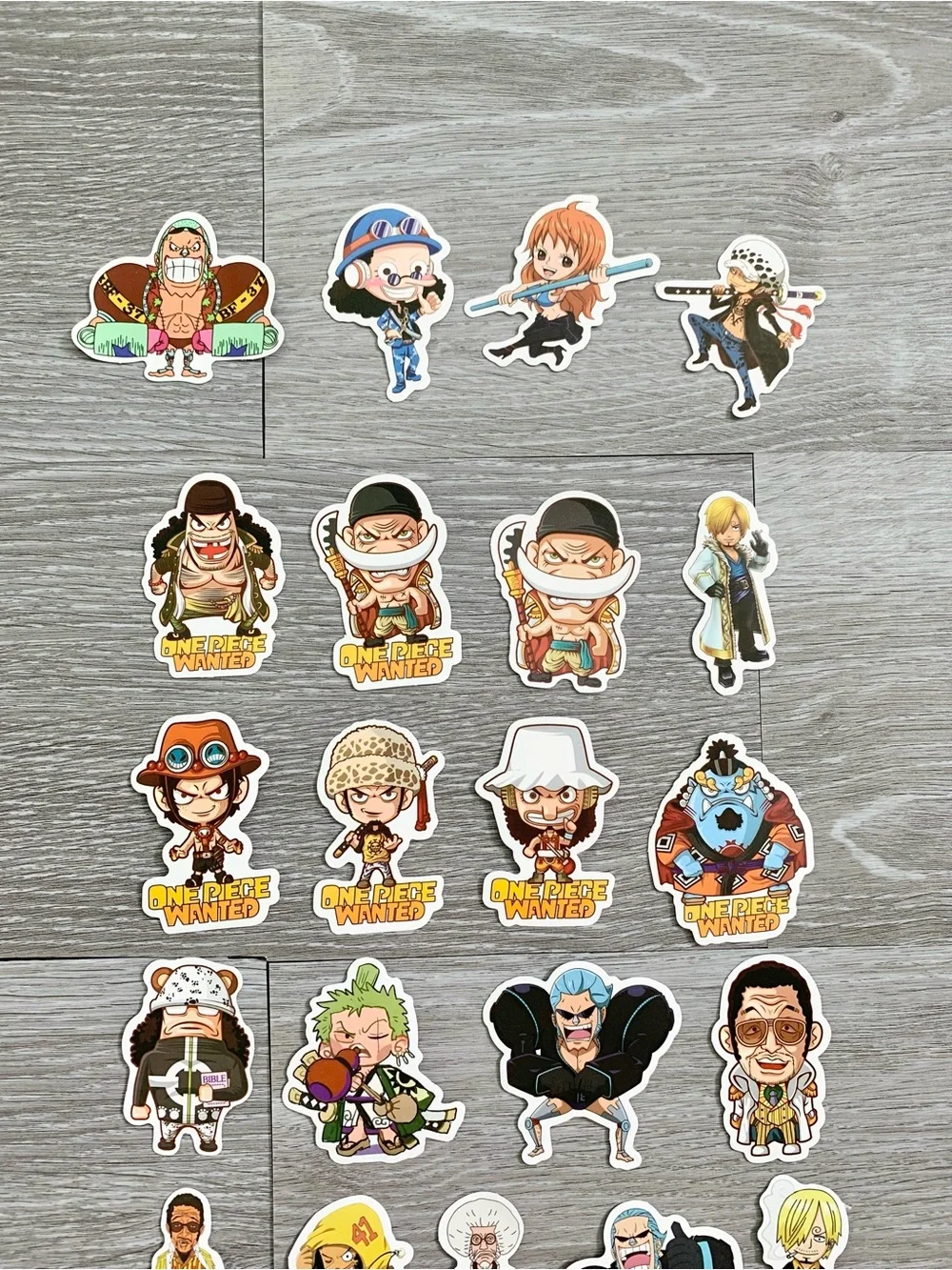 36 Pieces One Piece Ace Franky Usopp Nami Law Jinbe Zoro Sanji Anime Stickers